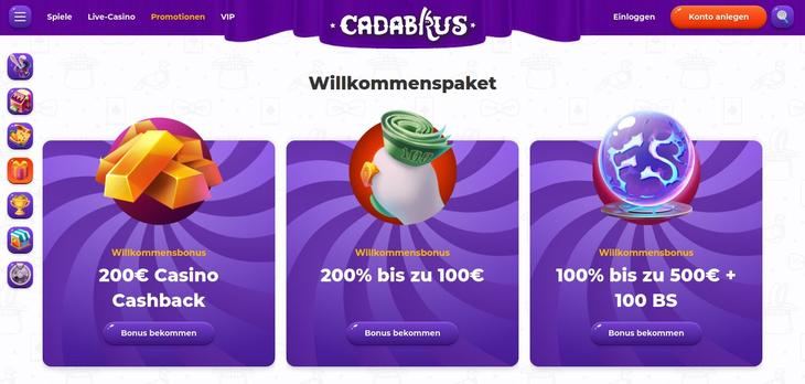 Cadabrus Willkommensbonus