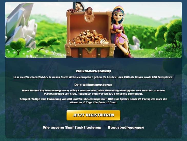 Duelz Casino Willkommensbonus